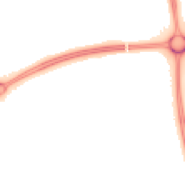 Night-time road noise heatmap for MK7 6JN
