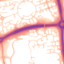 Daytime road noise heatmap for MK7 6JQ