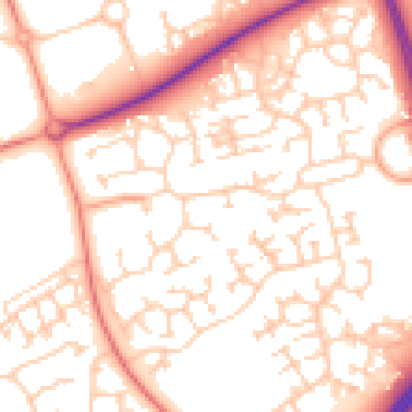 Daytime road noise heatmap for MK7 7AE