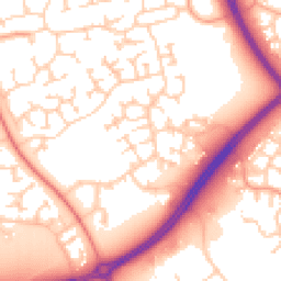 Daytime road noise heatmap for MK7 7BJ