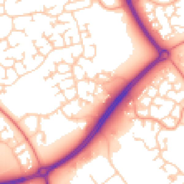 Daytime road noise heatmap for MK7 7BP