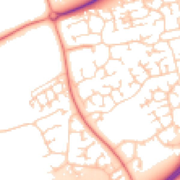 Daytime road noise heatmap for MK7 7EH