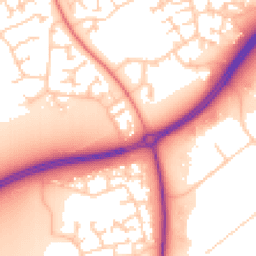 Daytime road noise heatmap for MK7 7JA