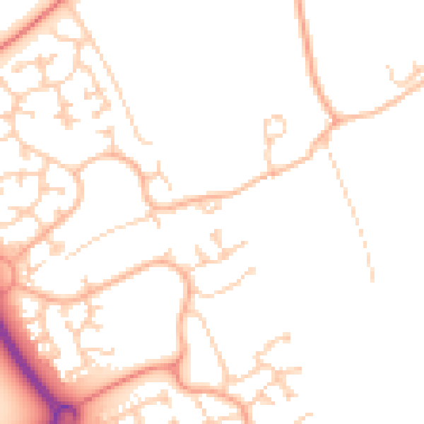Daytime road noise heatmap for MK7 7JF