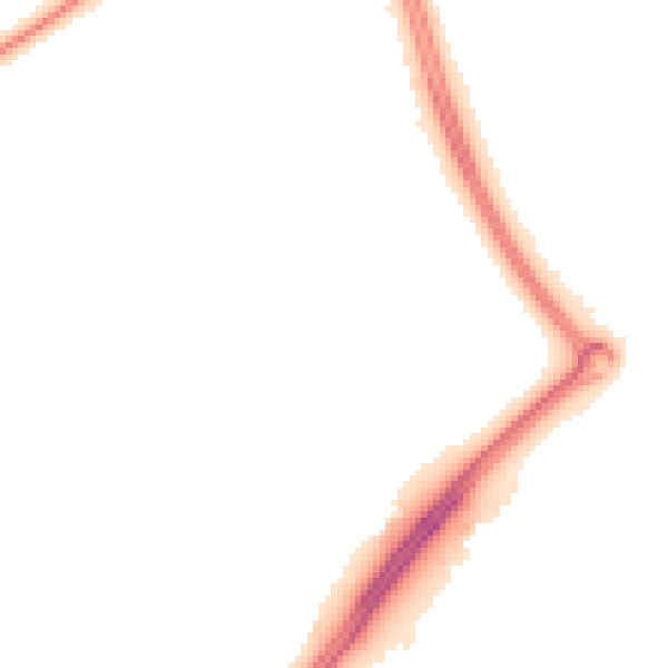 Night-time road noise heatmap for MK7 7NQ