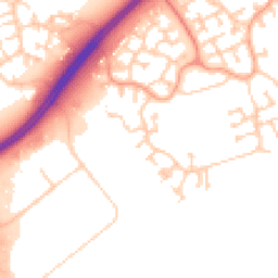 Daytime road noise heatmap for MK7 8DJ