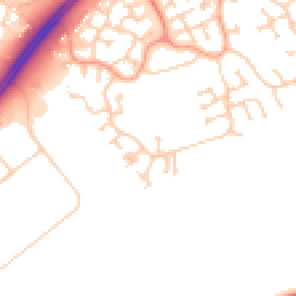 Daytime road noise heatmap for MK7 8DQ