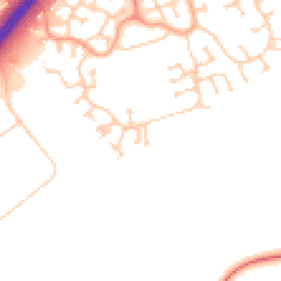 Daytime road noise heatmap for MK7 8EQ