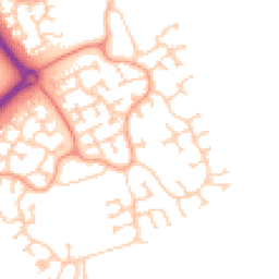 Daytime road noise heatmap for MK7 8PJ