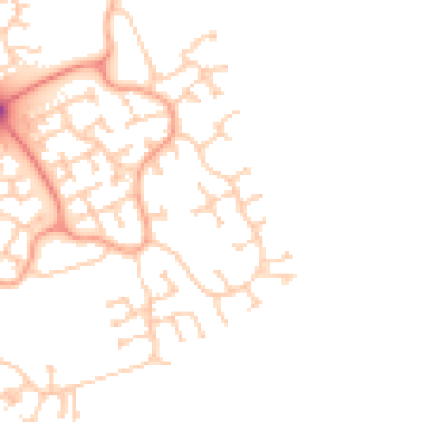 Daytime road noise heatmap for MK7 8QD