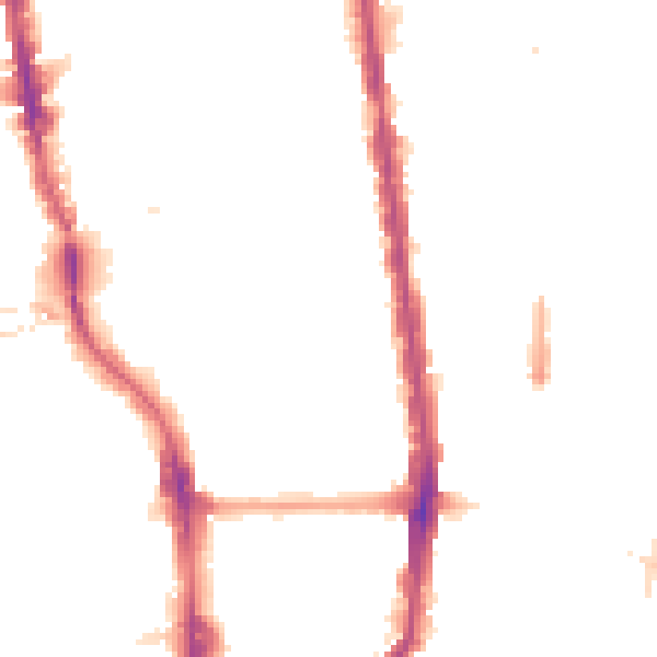 Night-time road noise heatmap for N1 0AB