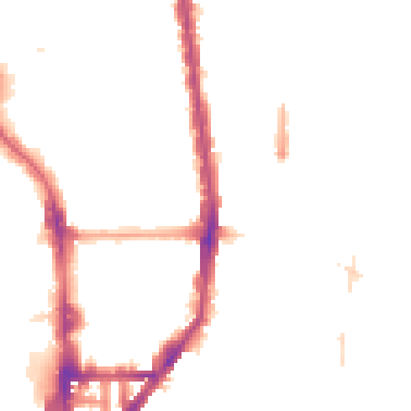 Night-time road noise heatmap for N1 0AF