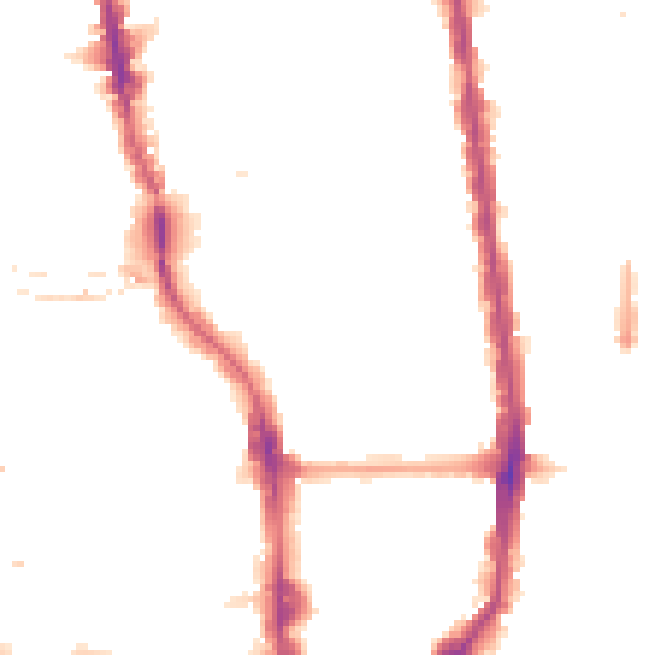 Night-time road noise heatmap for N1 0AG