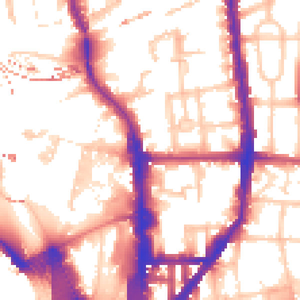 Daytime road noise heatmap for N1 0AH