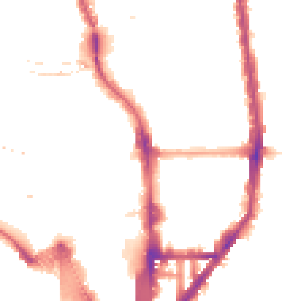 Night-time road noise heatmap for N1 0AW