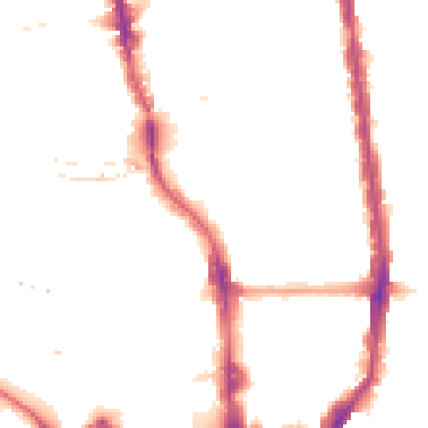 Night-time road noise heatmap for N1 0AZ