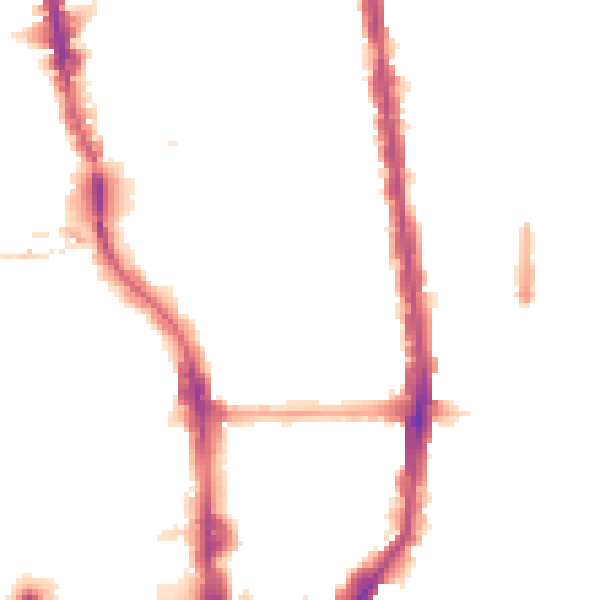 Night-time road noise heatmap for N1 0BA