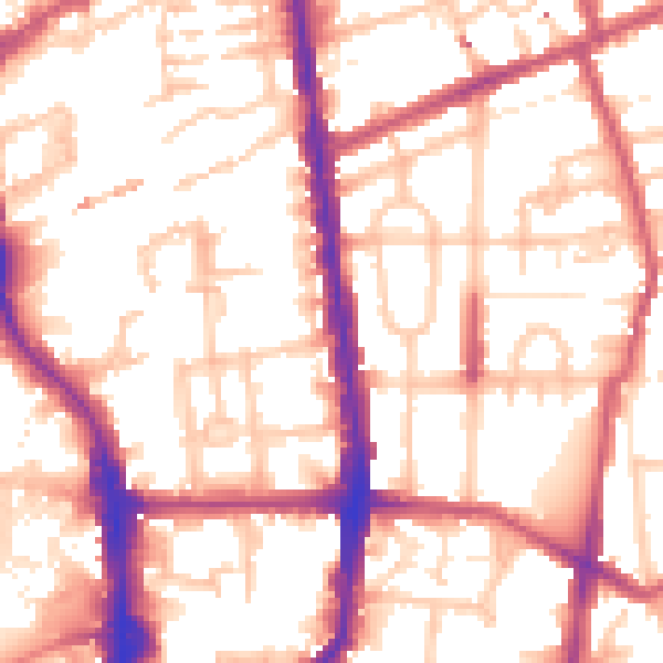 Daytime road noise heatmap for N1 0BJ