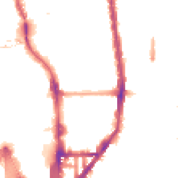 Night-time road noise heatmap for N1 0BL