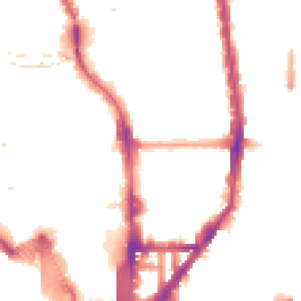 Night-time road noise heatmap for N1 0BY