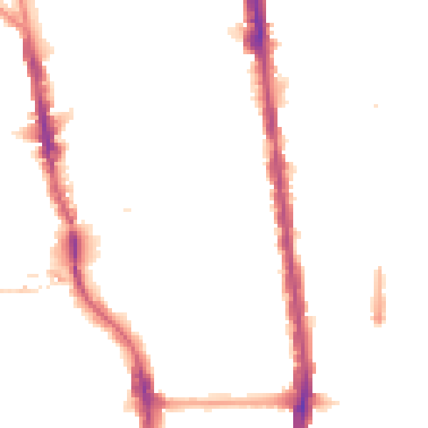 Night-time road noise heatmap for N1 0DP