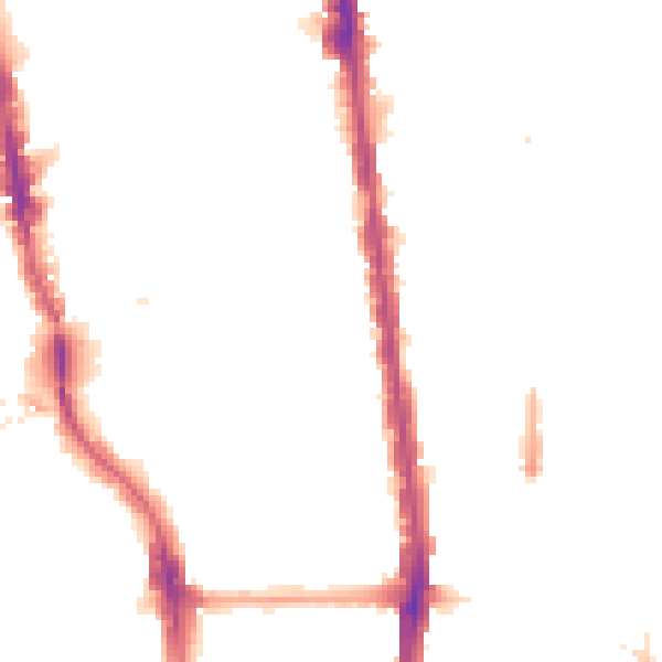 Night-time road noise heatmap for N1 0DT