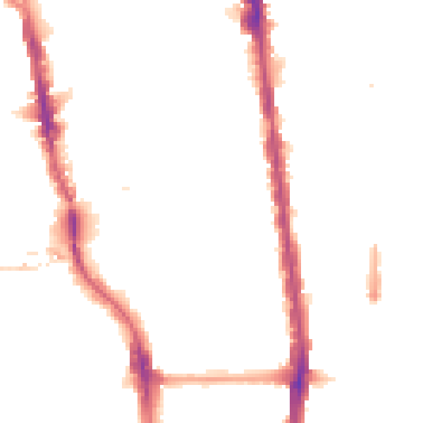 Night-time road noise heatmap for N1 0DW