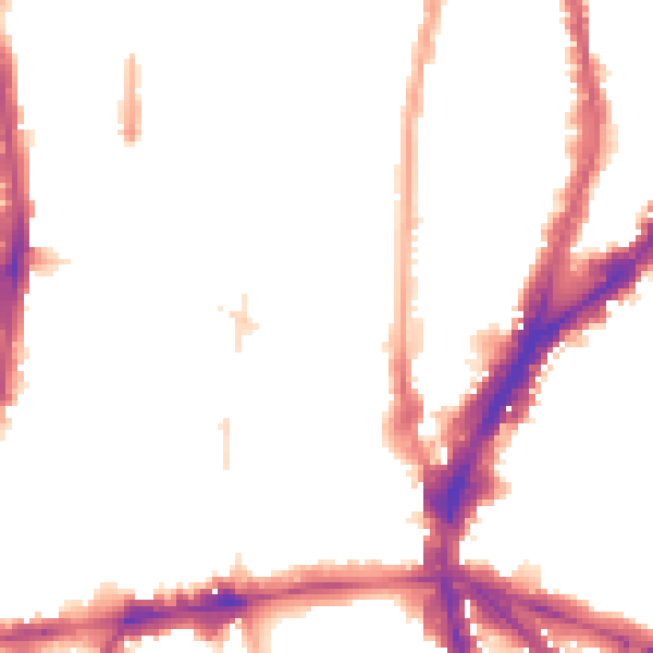 Night-time road noise heatmap for N1 0ED