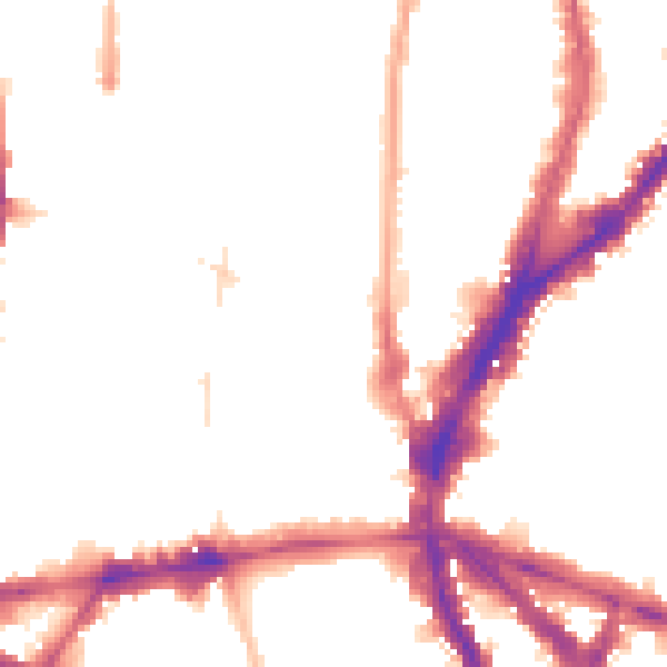 Night-time road noise heatmap for N1 0EY