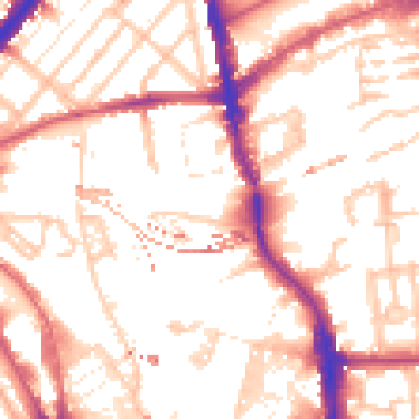 Daytime road noise heatmap for N1 0FF