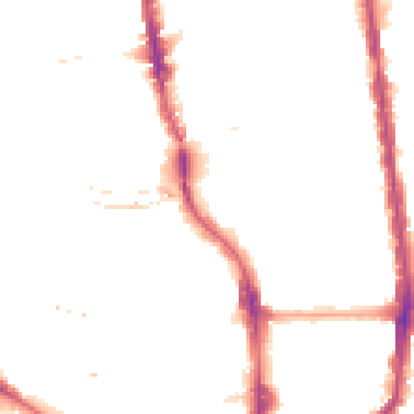 Night-time road noise heatmap for N1 0FQ