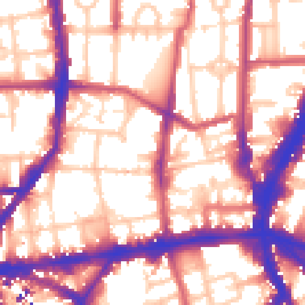Daytime road noise heatmap for N1 0HF