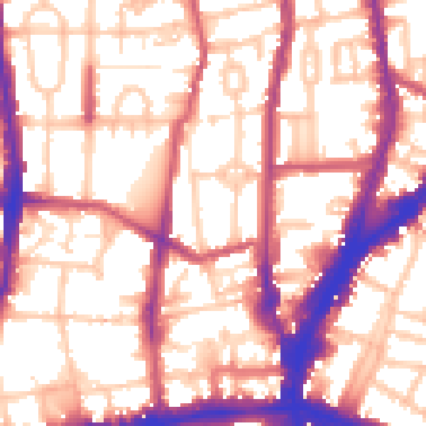Daytime road noise heatmap for N1 0HQ