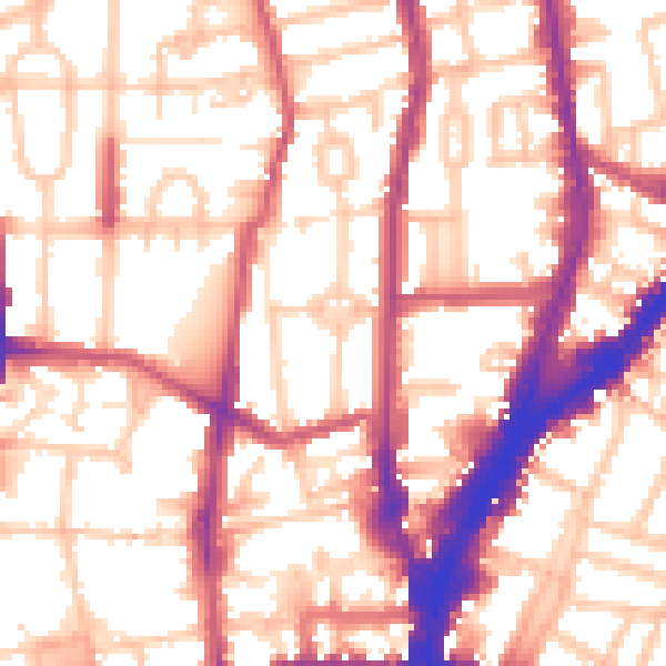 Daytime road noise heatmap for N1 0HT