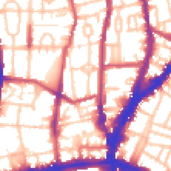 Daytime road noise heatmap for N1 0HU