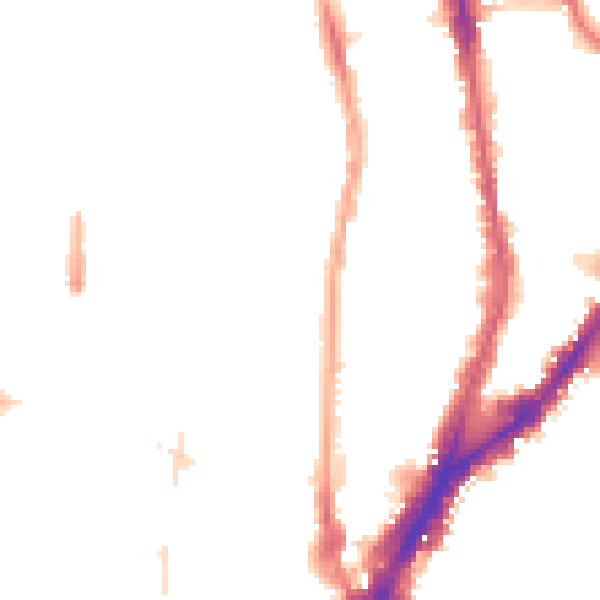 Night-time road noise heatmap for N1 0HW