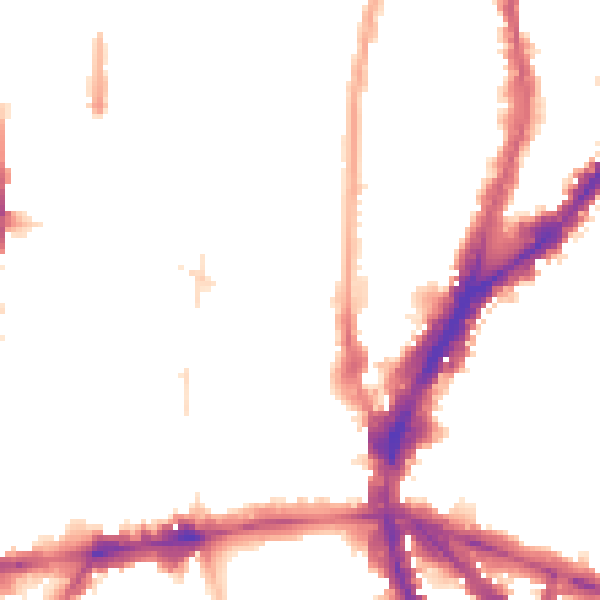 Night-time road noise heatmap for N1 0JA