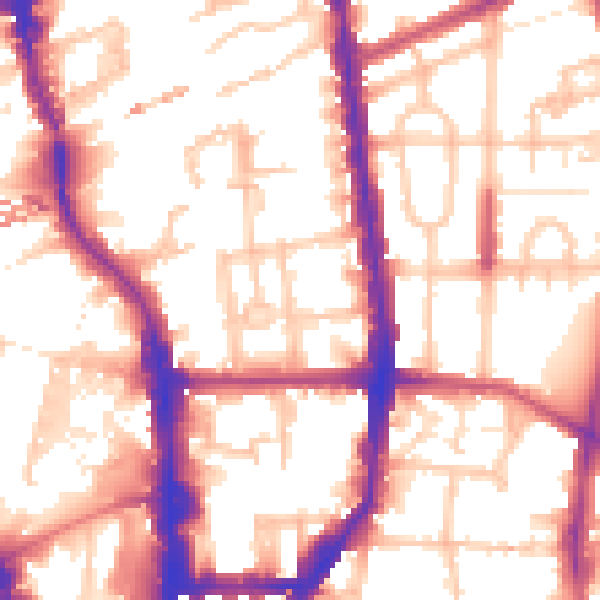 Daytime road noise heatmap for N1 0LE