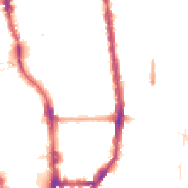 Night-time road noise heatmap for N1 0LE
