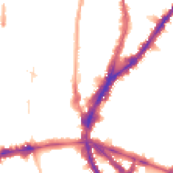 Night-time road noise heatmap for N1 0QA