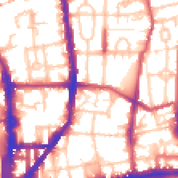 Daytime road noise heatmap for N1 0SE