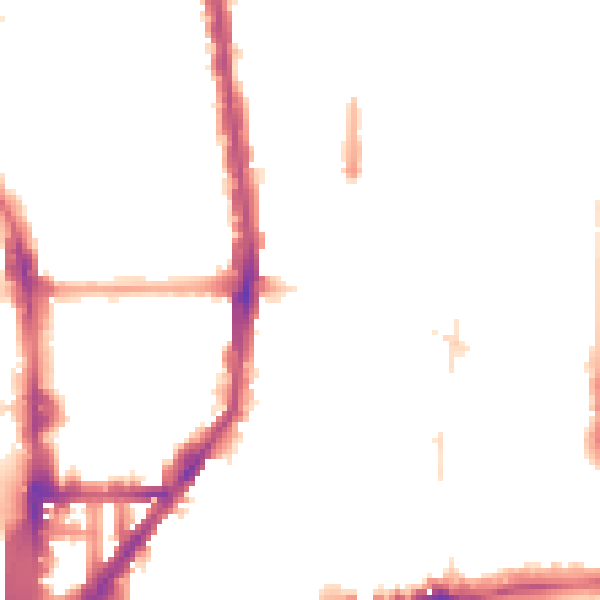 Night-time road noise heatmap for N1 0SE