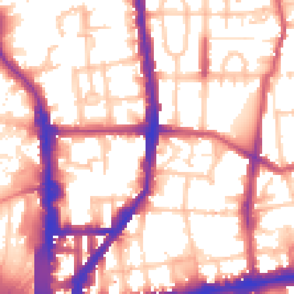 Daytime road noise heatmap for N1 0SL