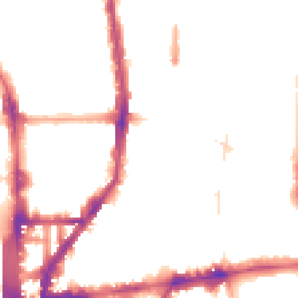 Night-time road noise heatmap for N1 0TY