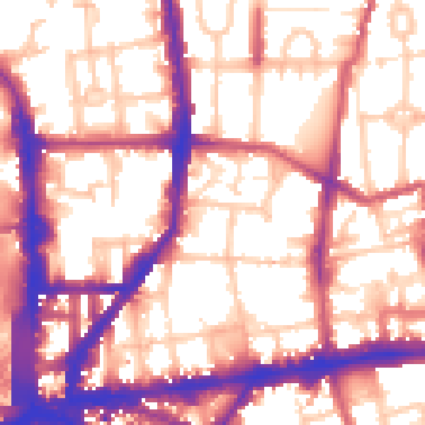 Daytime road noise heatmap for N1 0UD