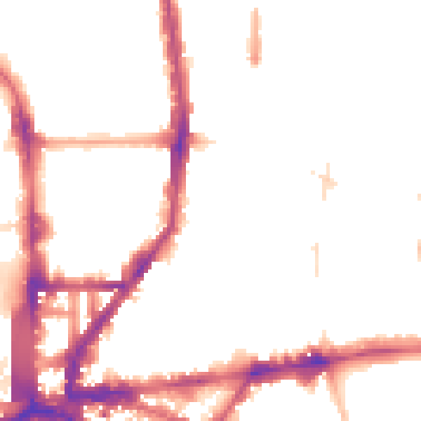 Night-time road noise heatmap for N1 0UD