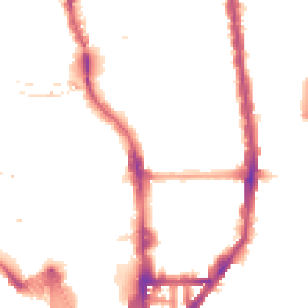 Night-time road noise heatmap for N1 0UT