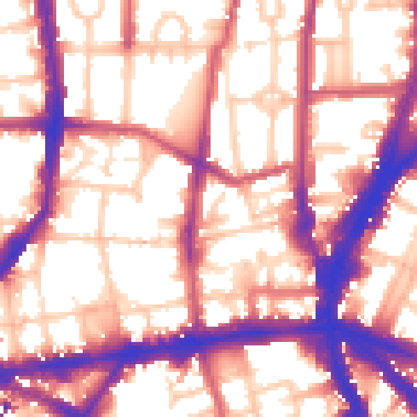 Daytime road noise heatmap for N1 0XX