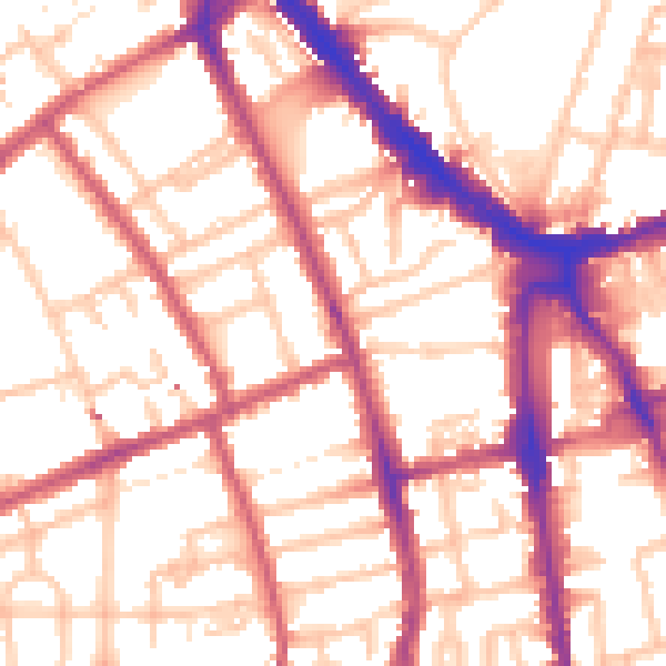 Daytime road noise heatmap for N1 1GB