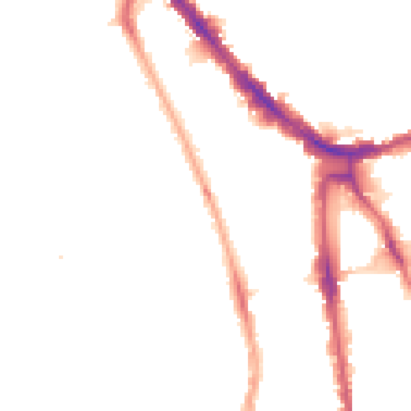 Night-time road noise heatmap for N1 1GB